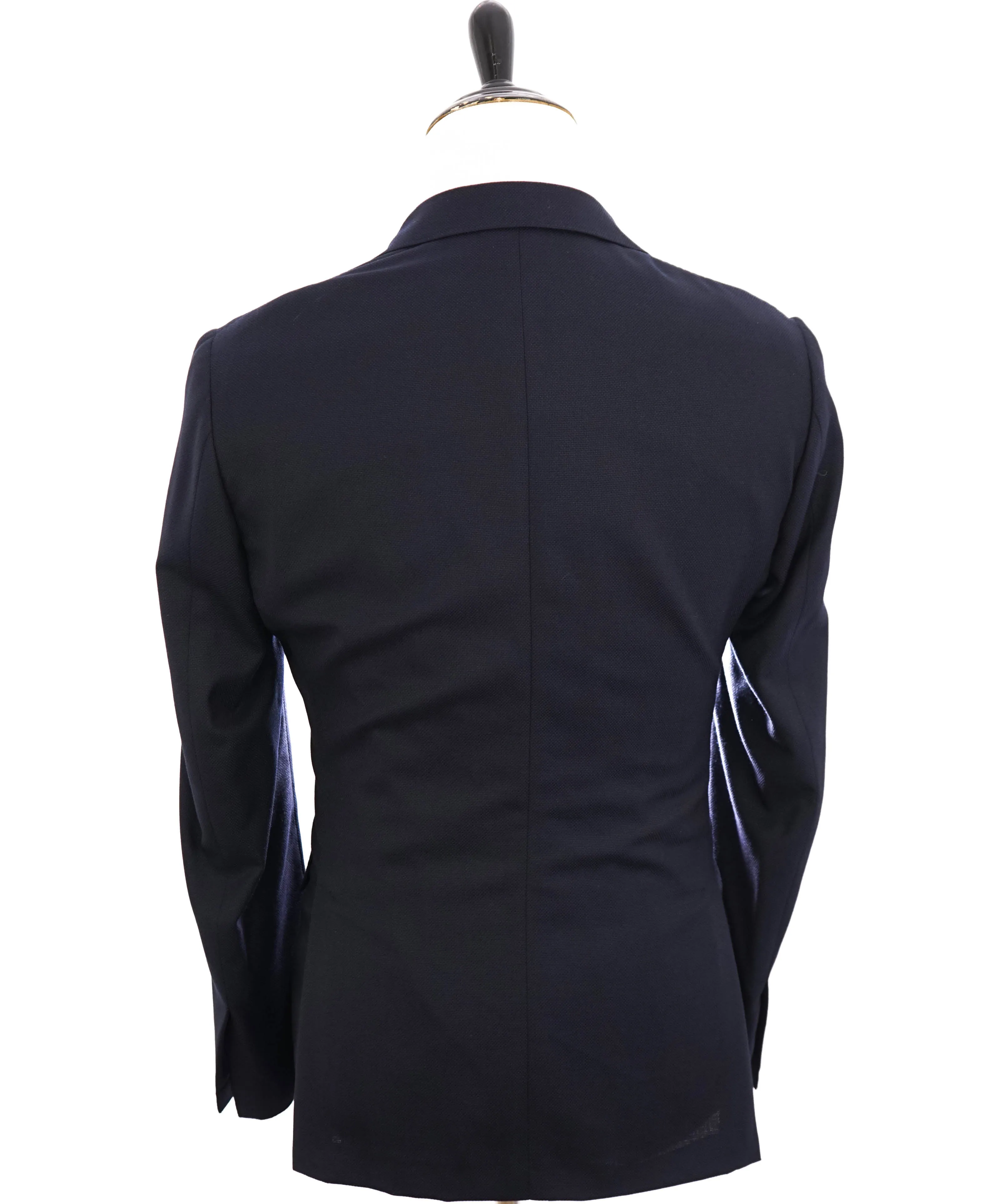 $1,395 CORNELIANI -  HOPSACK Stretch *18,25 MICRONS* Navy Blue Blazer - 38R