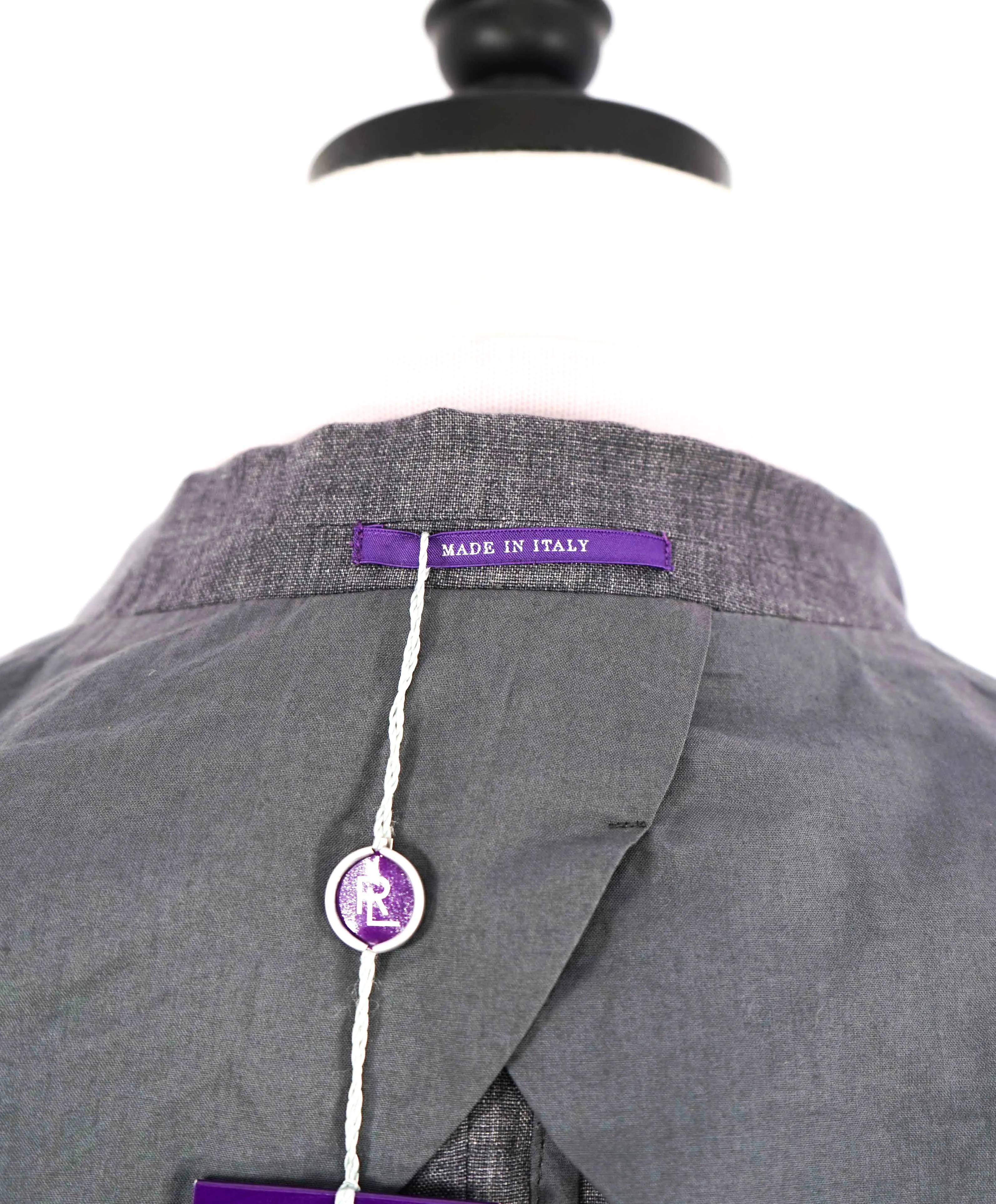 $2,695 RALPH LAUREN PURPLE LABEL - *CLOSET STAPLE* Gray LINEN Blazer - 44L