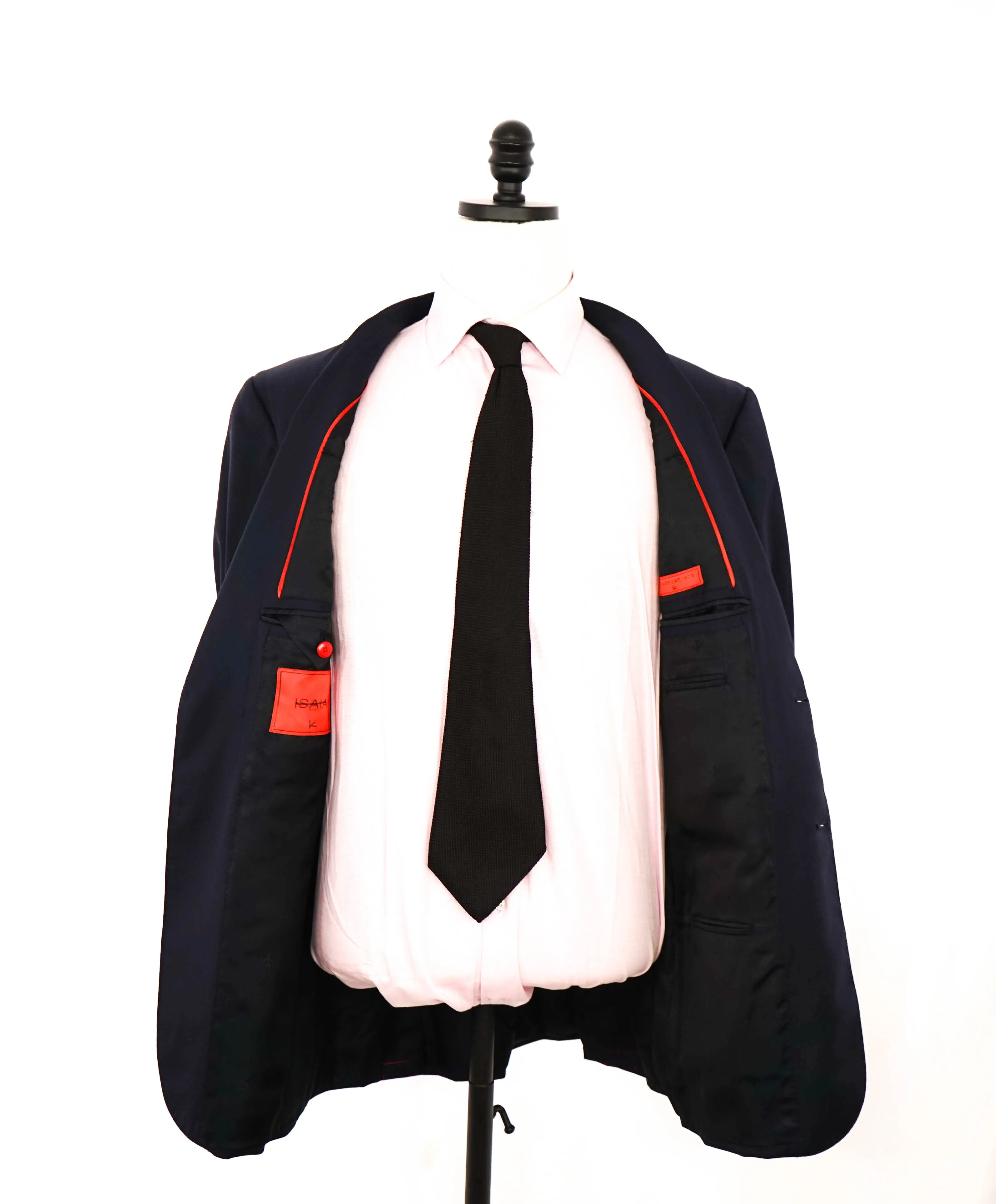 $2,995 ISAIA - "AQUASPIDER S" Super 160's Navy Blue Blazer - 42L