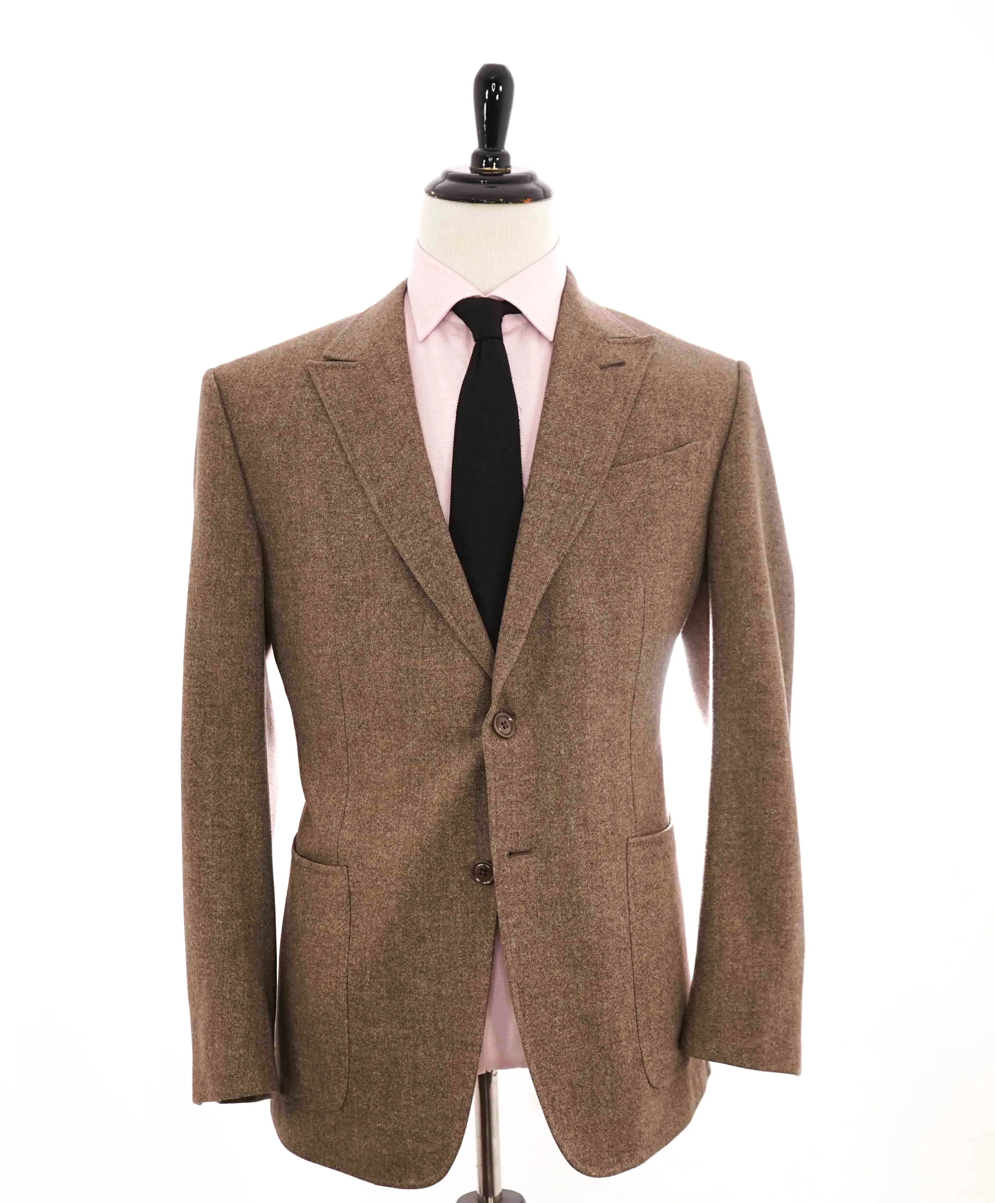 $3,290 ERMENEGILDO ZEGNA- “Su Misura” ALPACA/CASHMERE Peak Blazer- 46R