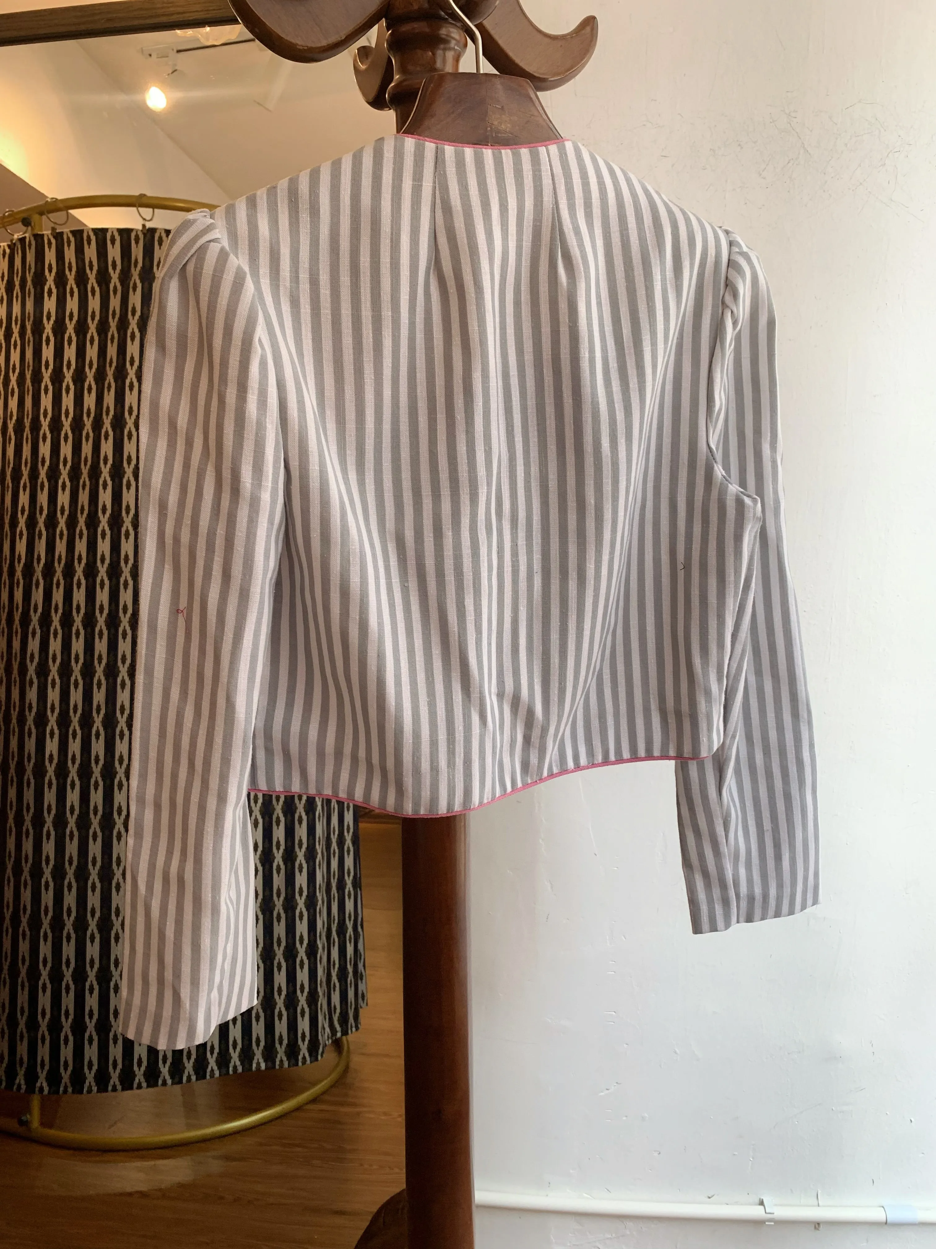 70s Striped Cropped Jacket