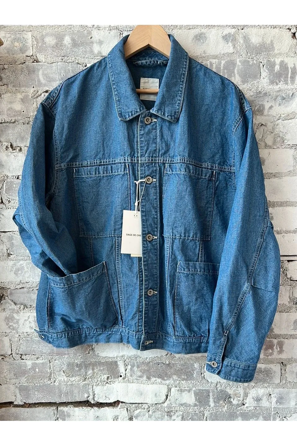 9 Oz Canvas Denim Short Jacket - Denim Blue