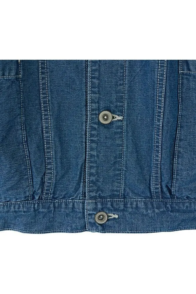 9 Oz Canvas Denim Short Jacket - Denim Blue