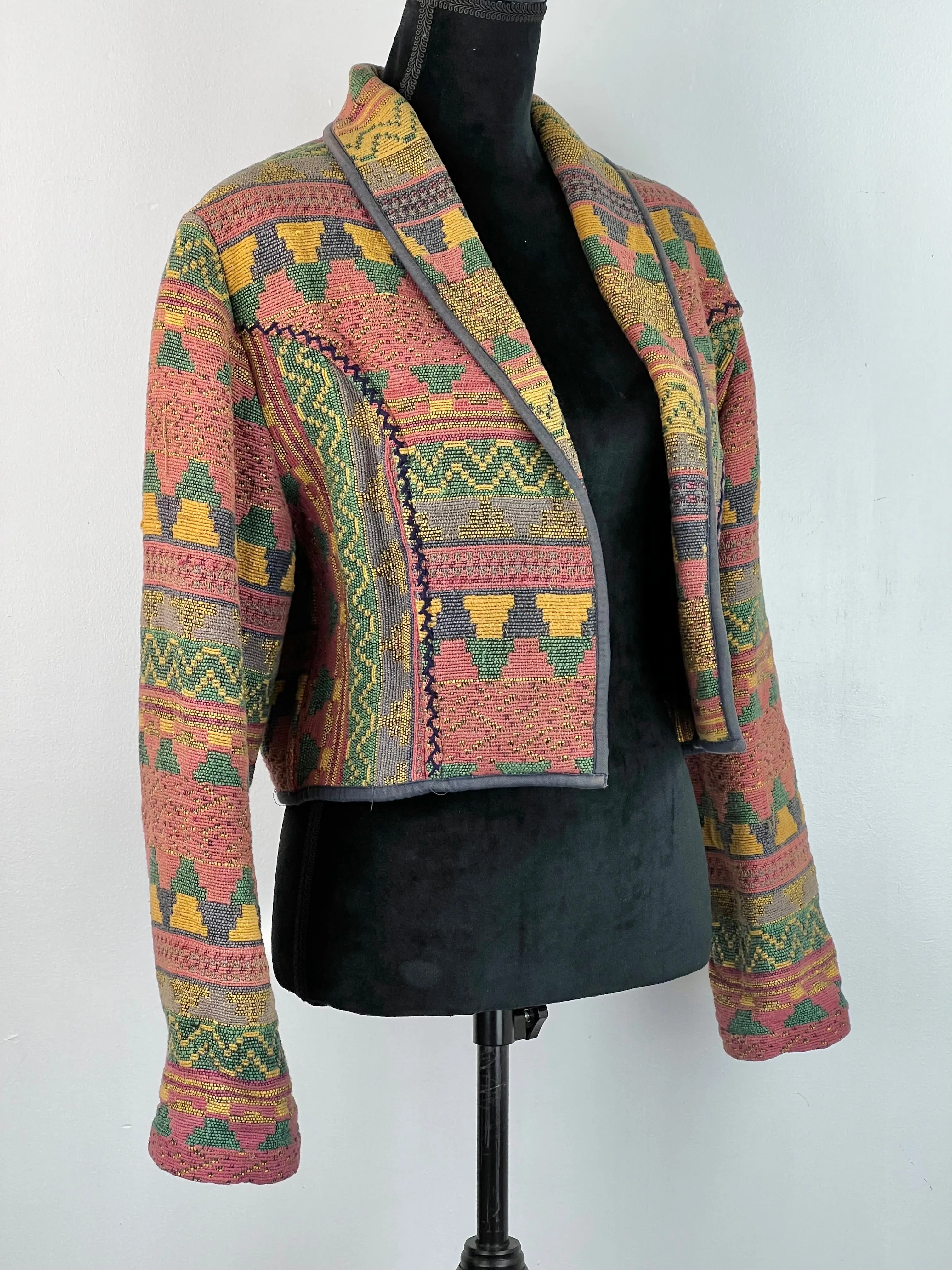 90s Tapestry Cropped Jacket - AU12-14