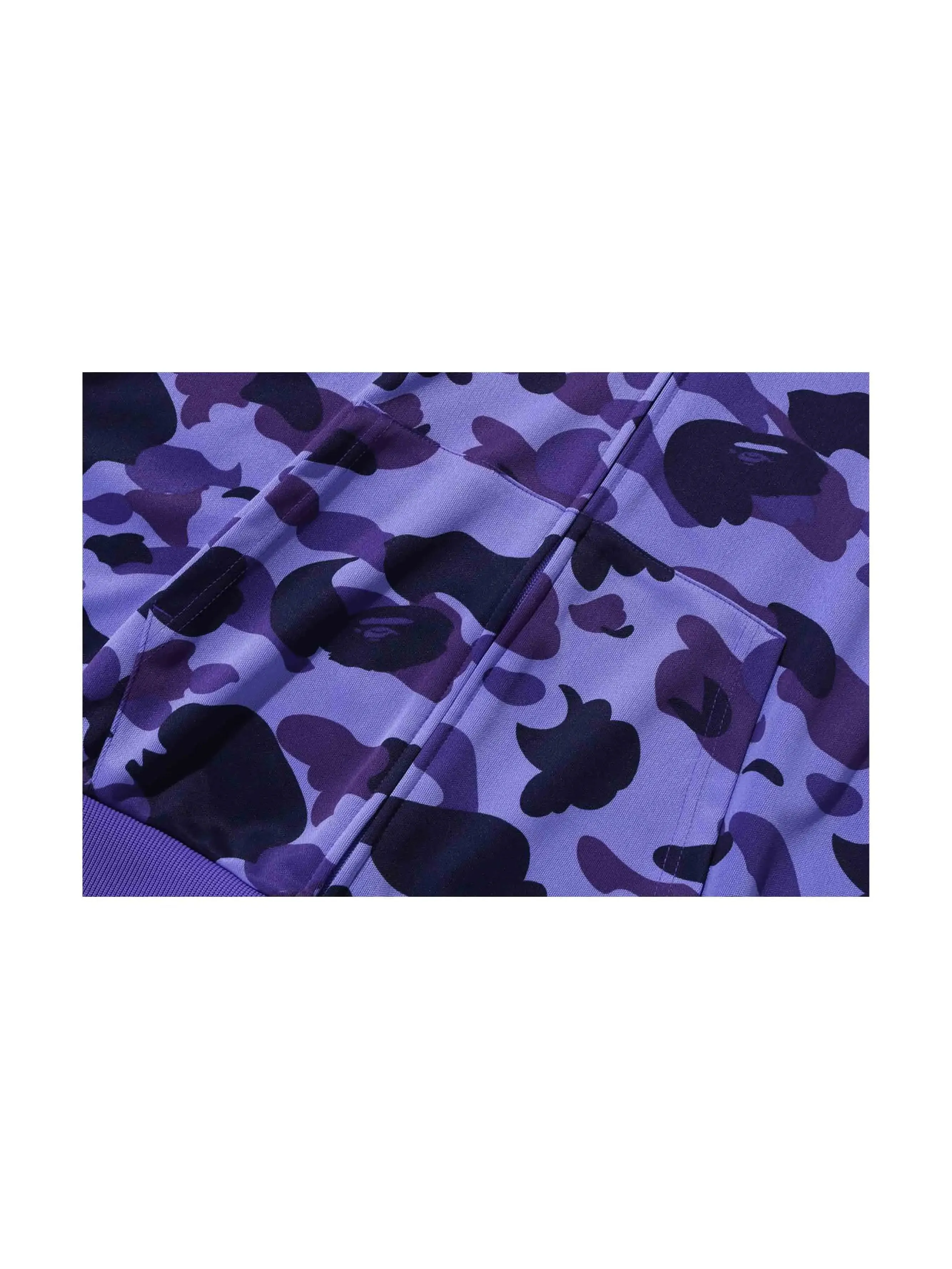 A Bathing Ape BAPE 1st Camo Jersey Shark Full Zip Hoodie Purple