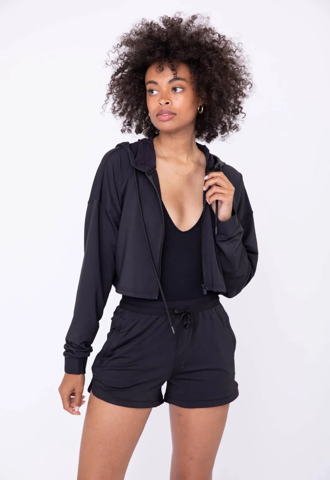 Active Cropped Jacket Textured Interior