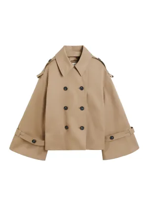 Alisandra Cropped Trench Jacket