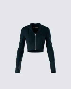 Alyssa Black Knit Cropped Jacket