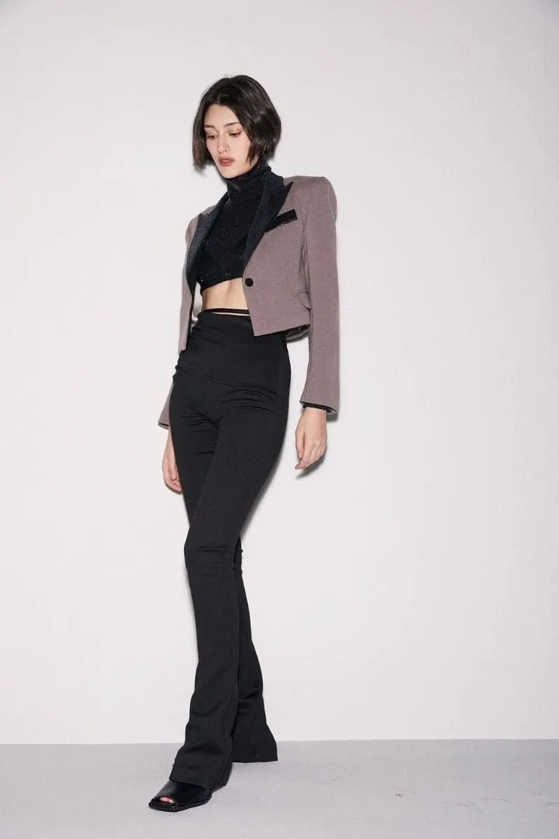 ANGÈLE GRAY CROPPED JACKET