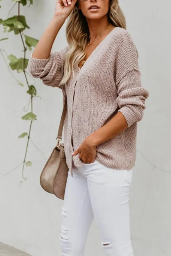 Asymmetric Hem  Plain  Casual  Cardigans