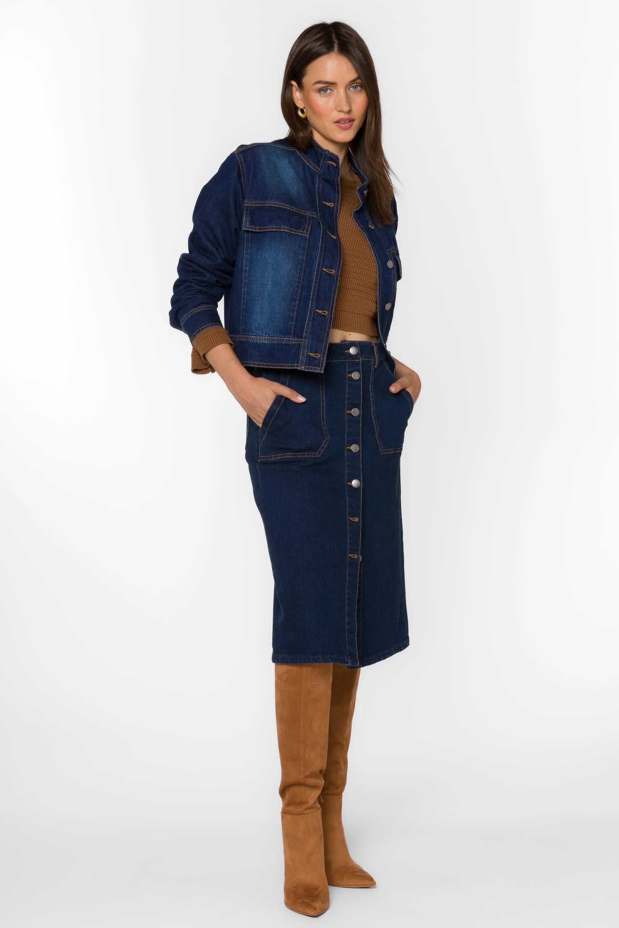 Atler Dark Blue Denim Jacket