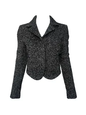 Balenciaga 2003 Tweed Tailored Cropped Blazer