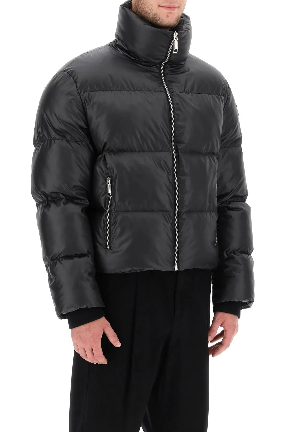 Bally cropped puffer jacket in ripstop