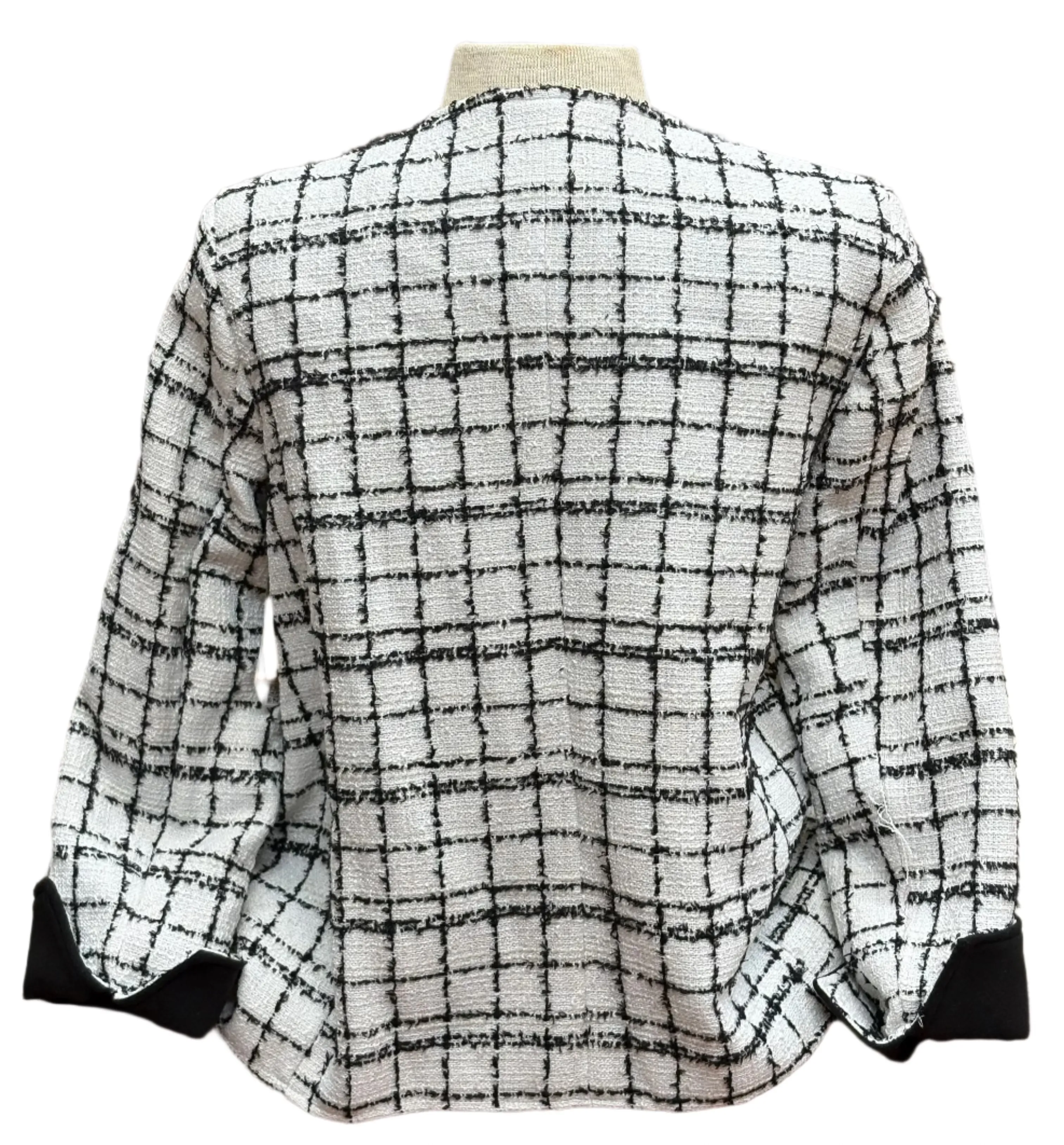 Black & White Tweed Short Jacket by Multiples