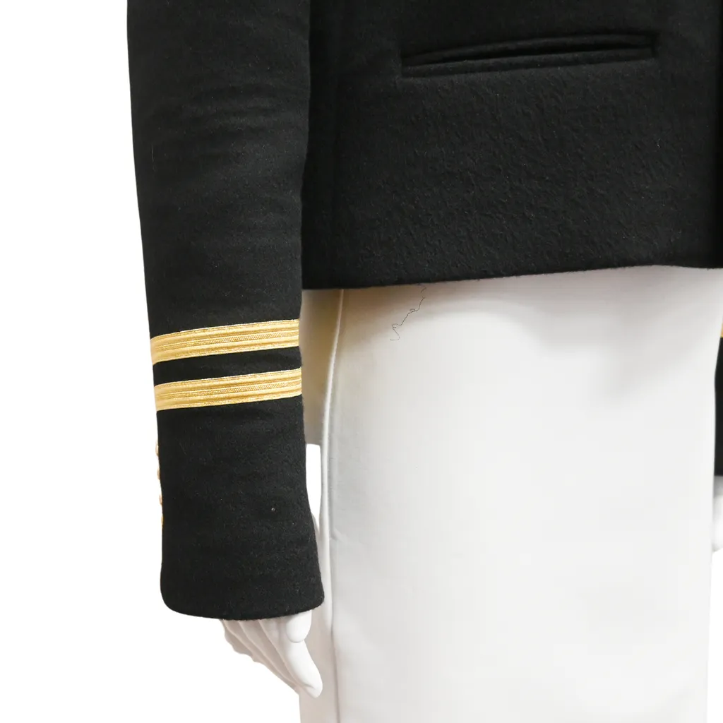 Black Cashmere Cropped Jacket