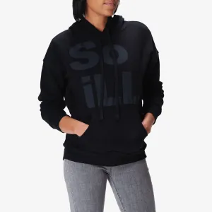 Black Wolf Stacked Logo Hoodie