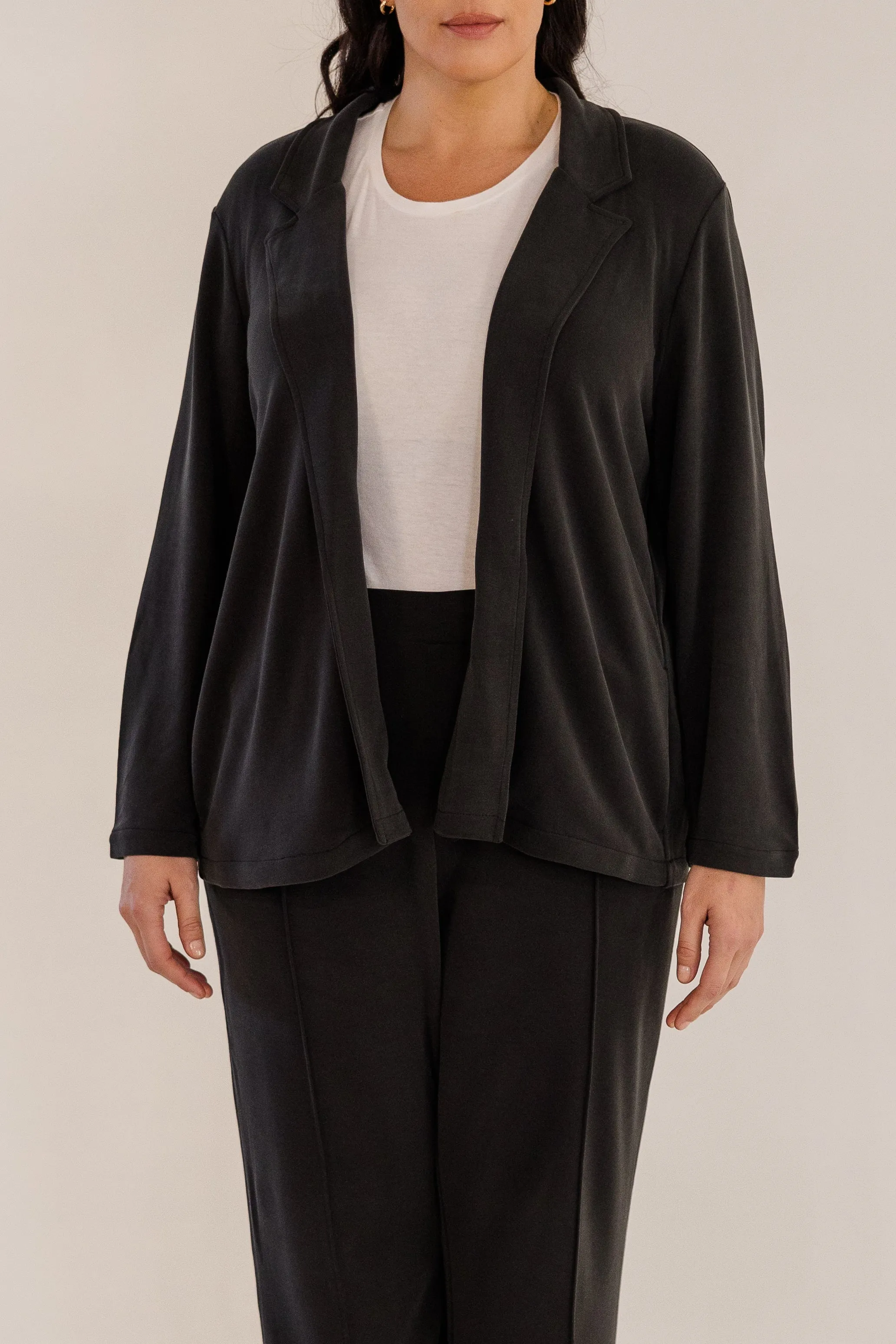 Bleecker Collar Knit Jacket, Black