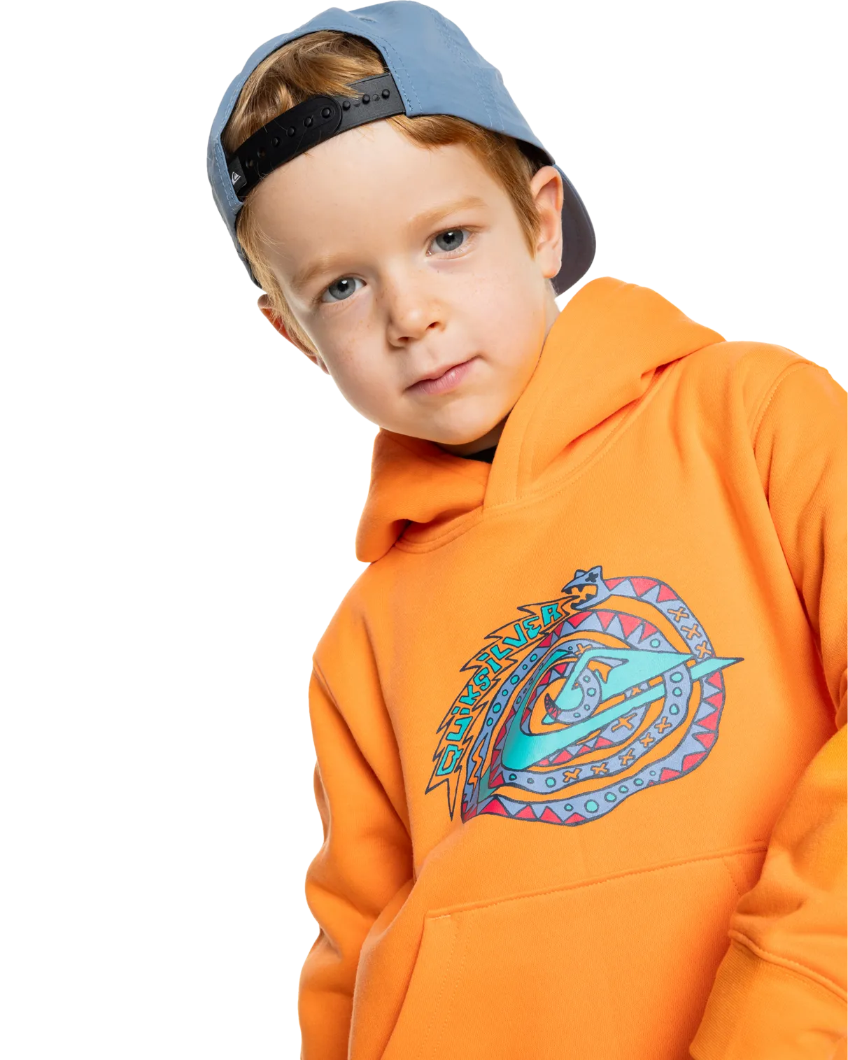 Boys Graphic Hoodie in Blazing Orange