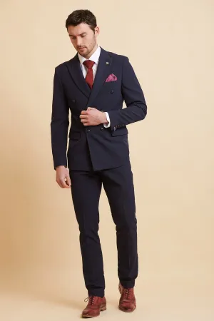 BROMLEY - Navy Double Breasted Two Piece Suit