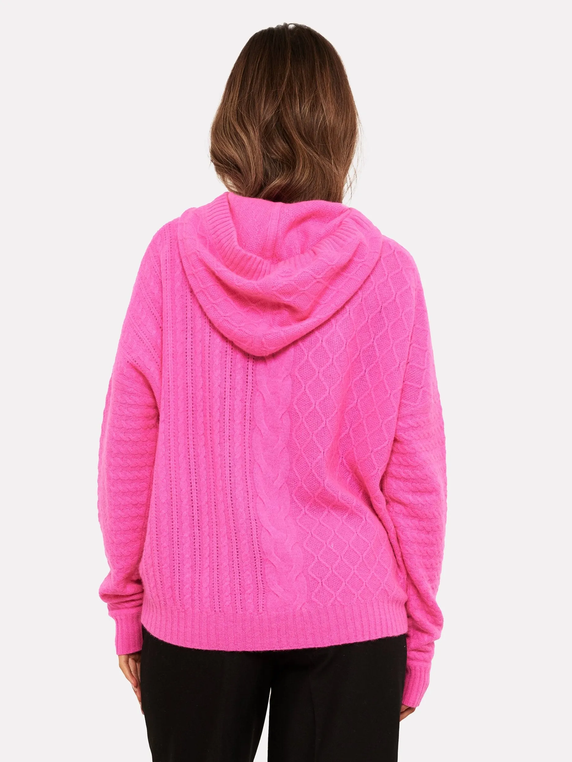 Cable Knit Cashmere Hoodie