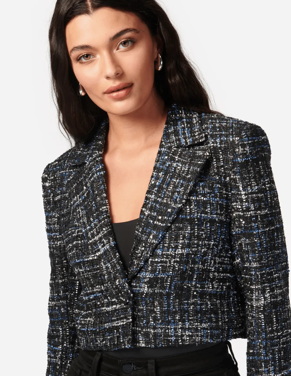 Cami NYC Ash Tweed Jacket in Navy Tweed