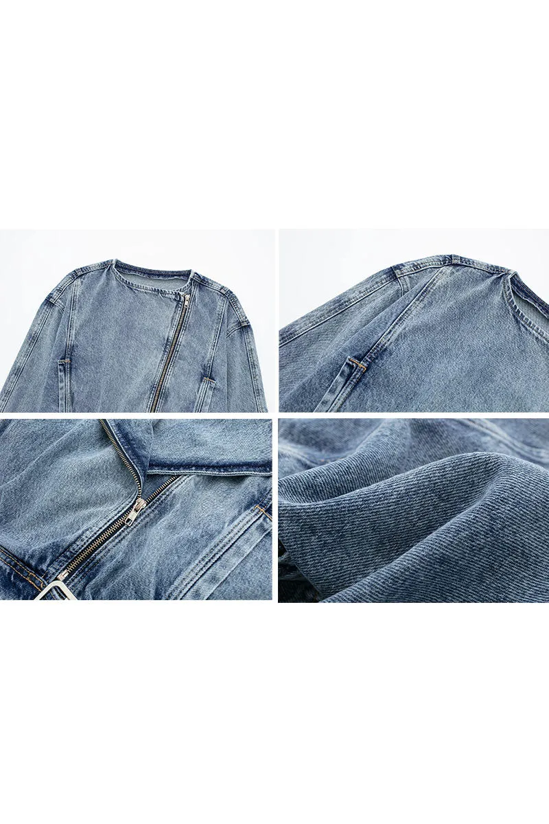 CF722 Cropped Denim Jacket