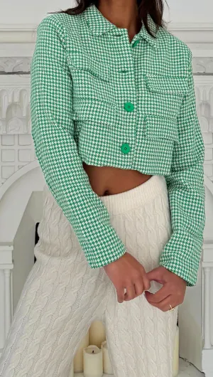 Charley Cropped Jacket - Green