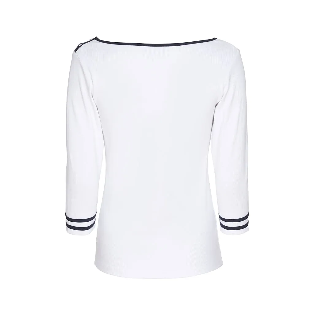 Charlotte Long Sleeve Tee - White