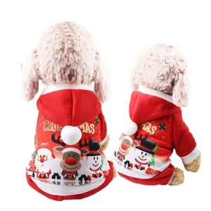 Christmas Santa Deer Snowman Thin Lining Winter Hoodie