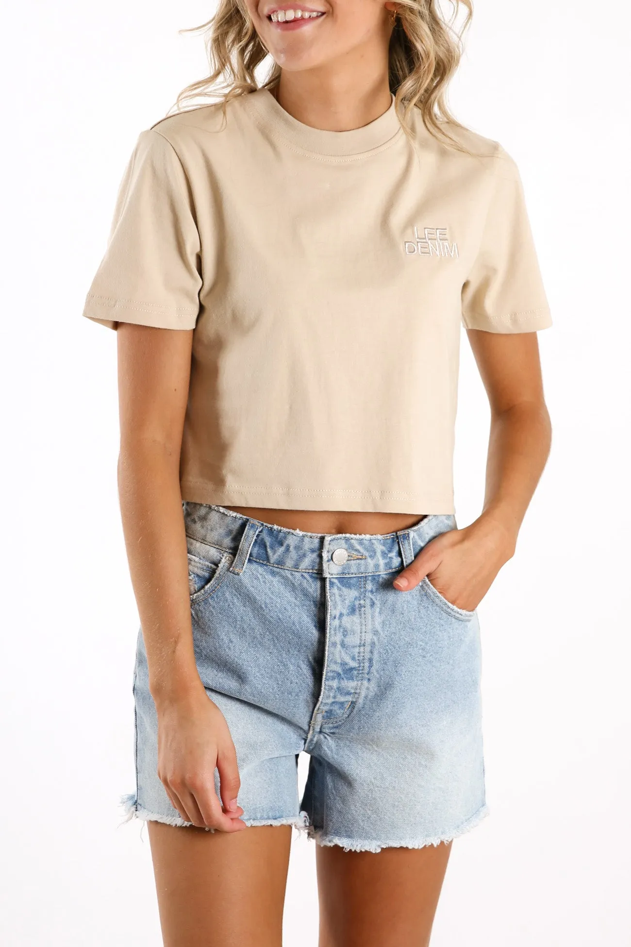 Classic Crop Tee Desert Sand