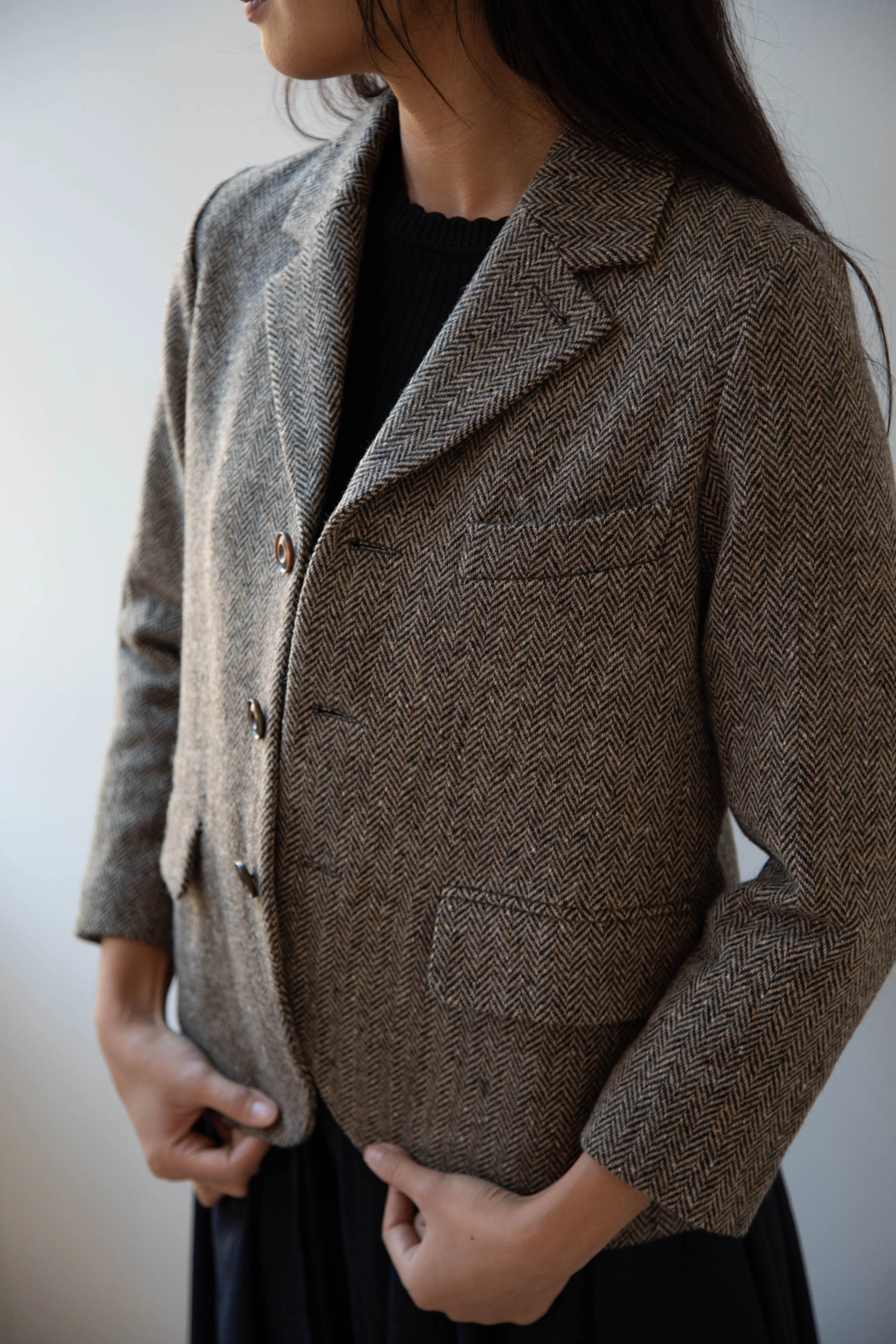 École de Curiosités | Joshua Jacket in Herringbone Wool