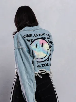 COME AS YOU ARE Crop Denim Jacket