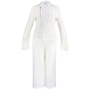 COMME DES GARCONS White Eyelet Ensemble