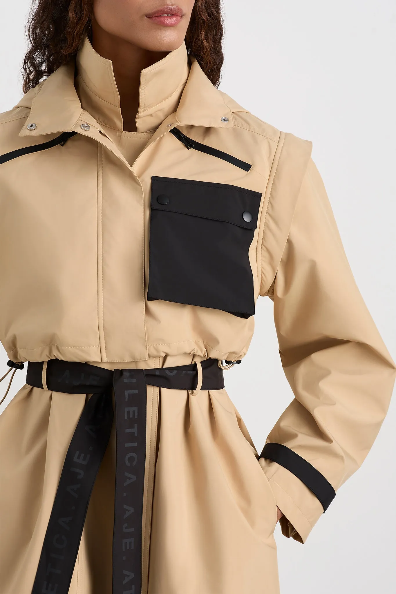 Convertible Belted Trench 703