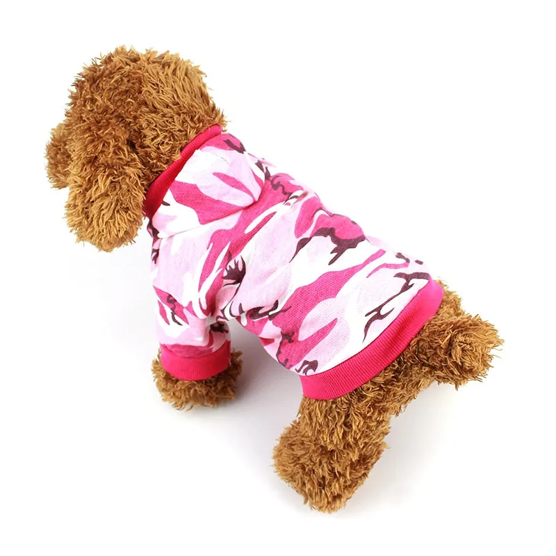 Cool Camouflage Winter Cotton Dog Coat Puppy Hoodie