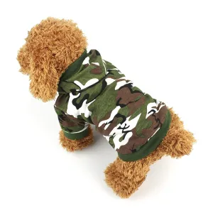 Cool Camouflage Winter Cotton Dog Coat Puppy Hoodie