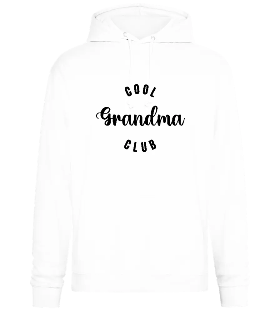 Cool Grandma Club Text Design - Premium Essential Unisex Hoodie