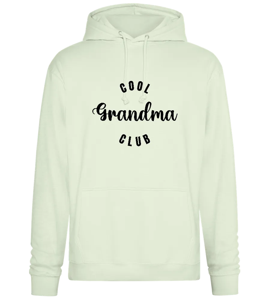 Cool Grandma Club Text Design - Premium Essential Unisex Hoodie