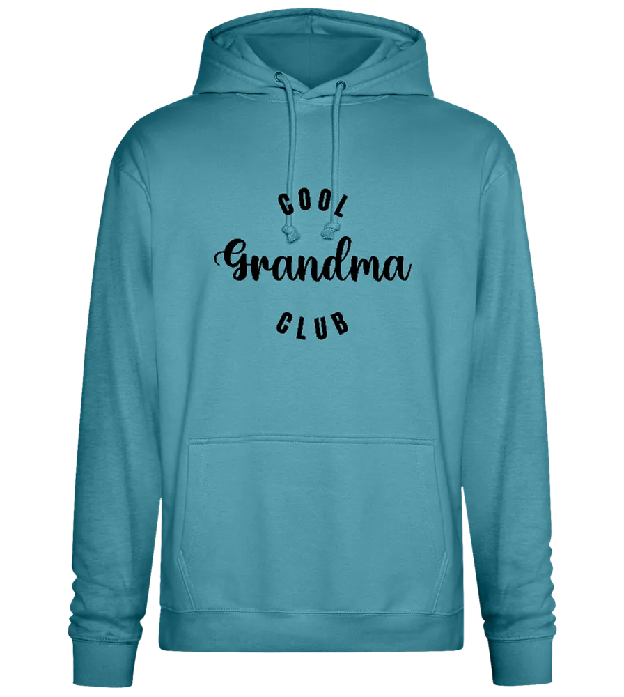 Cool Grandma Club Text Design - Premium Essential Unisex Hoodie