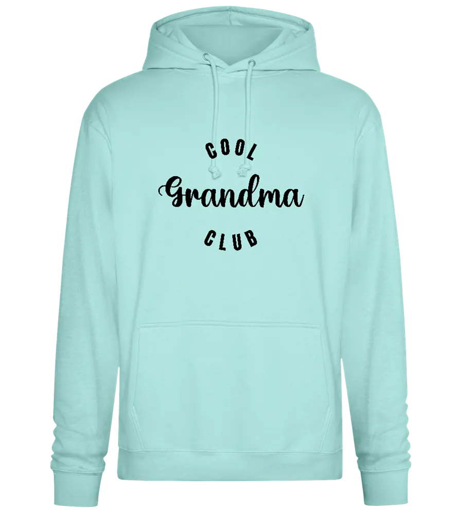 Cool Grandma Club Text Design - Premium Essential Unisex Hoodie