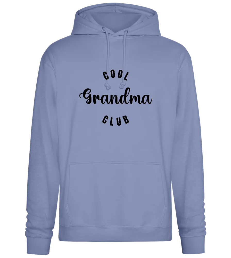 Cool Grandma Club Text Design - Premium Essential Unisex Hoodie