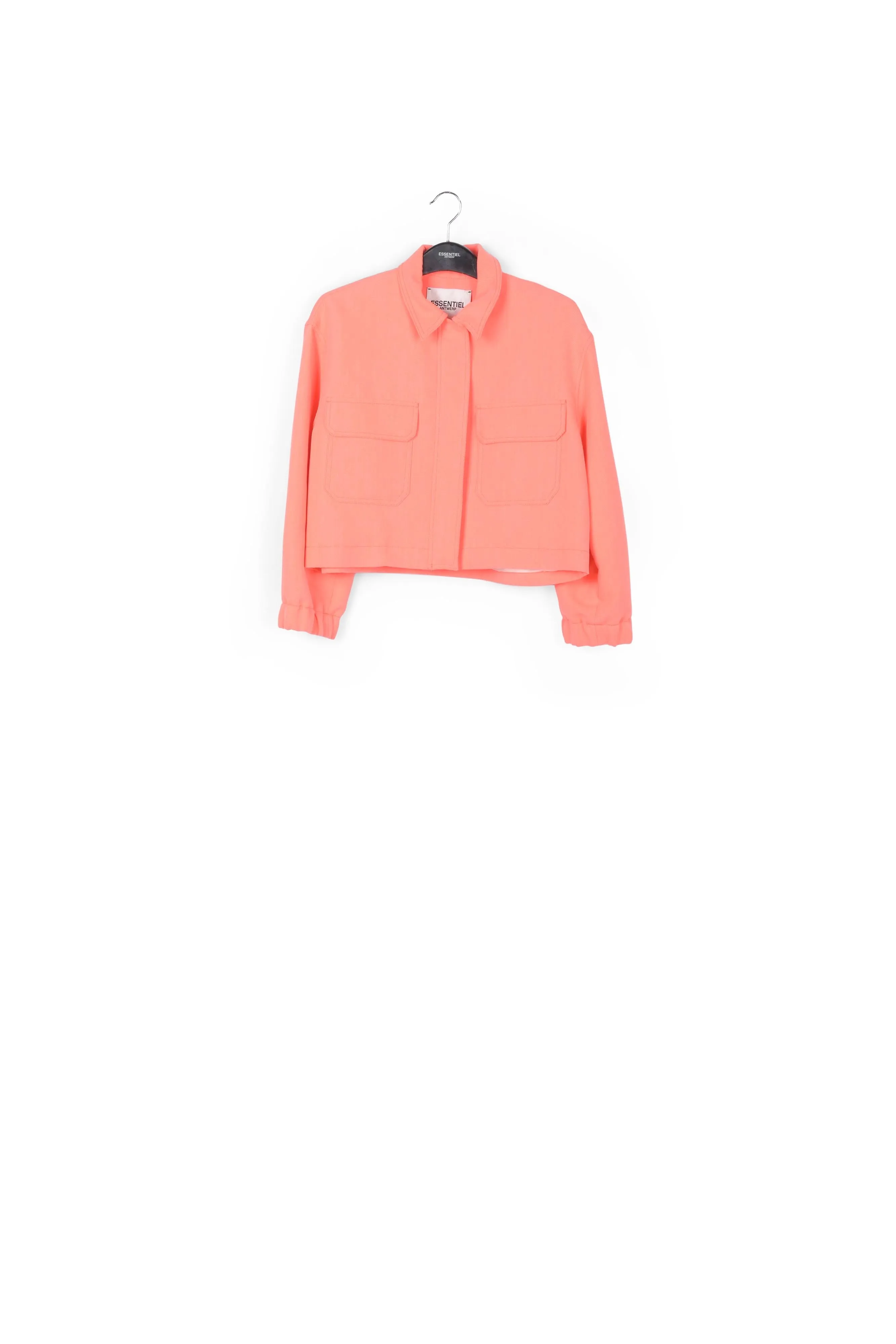 Coral red cropped jacket