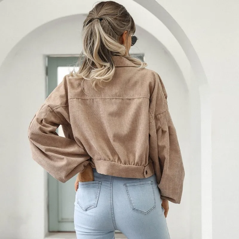 Corduroy Cropped Jacket