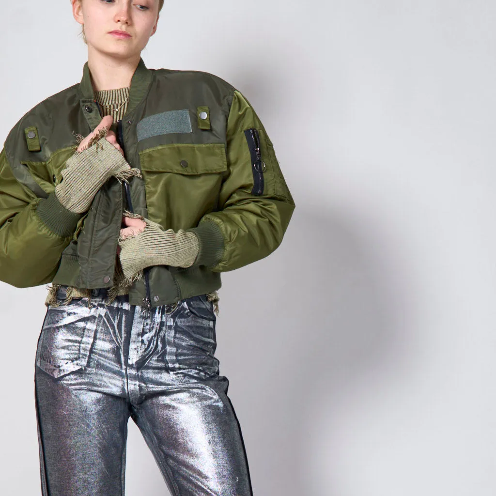 Cropped bomber jacket wholesale