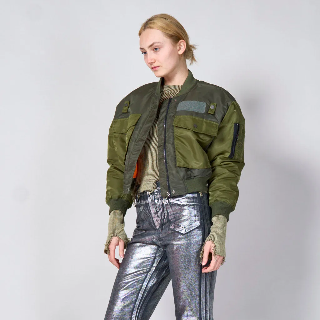 Cropped bomber jacket wholesale