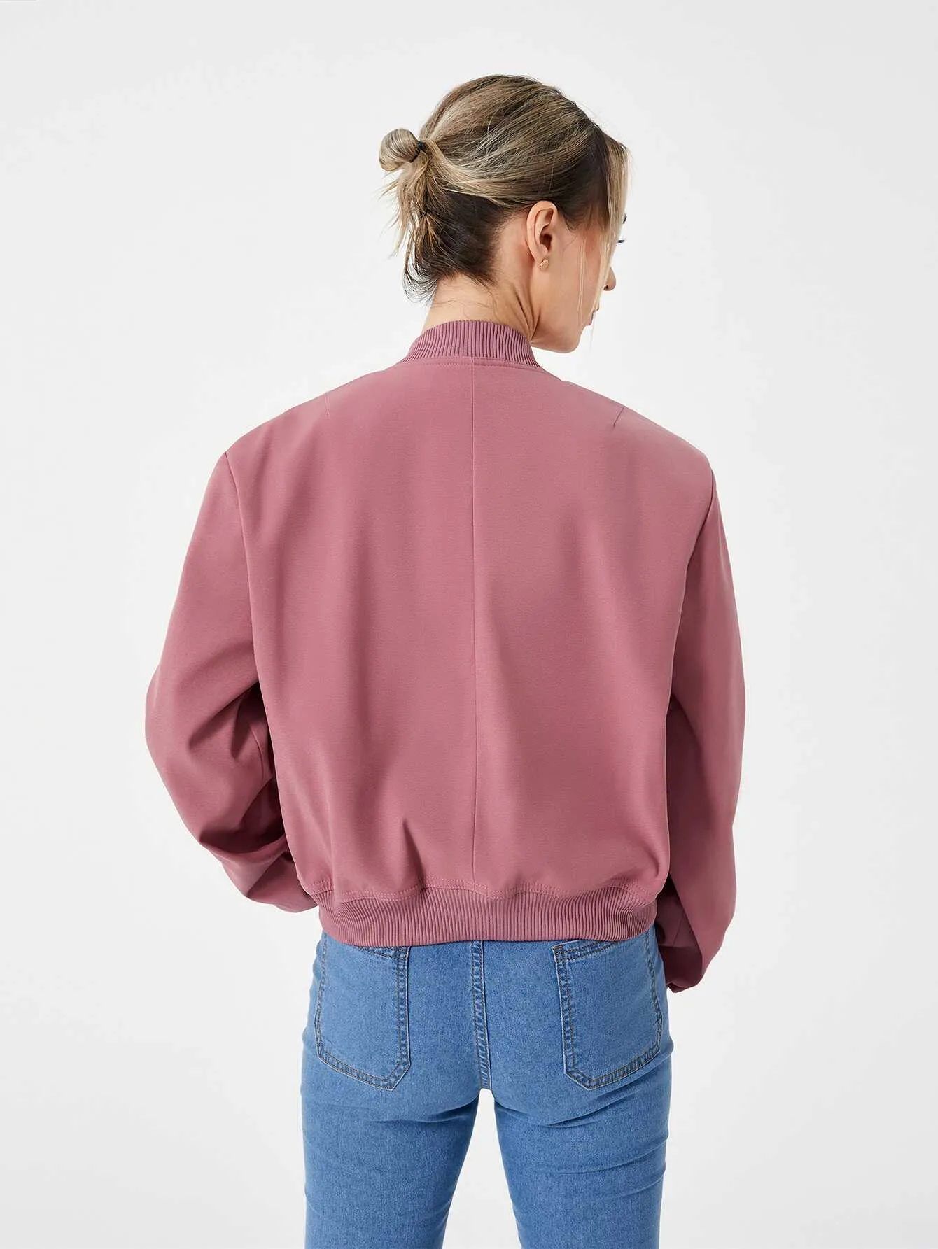 Cropped Bomber Jacket