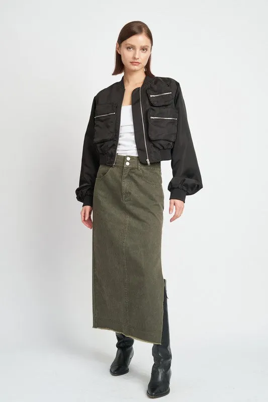 CROPPED BOMBER JACKET