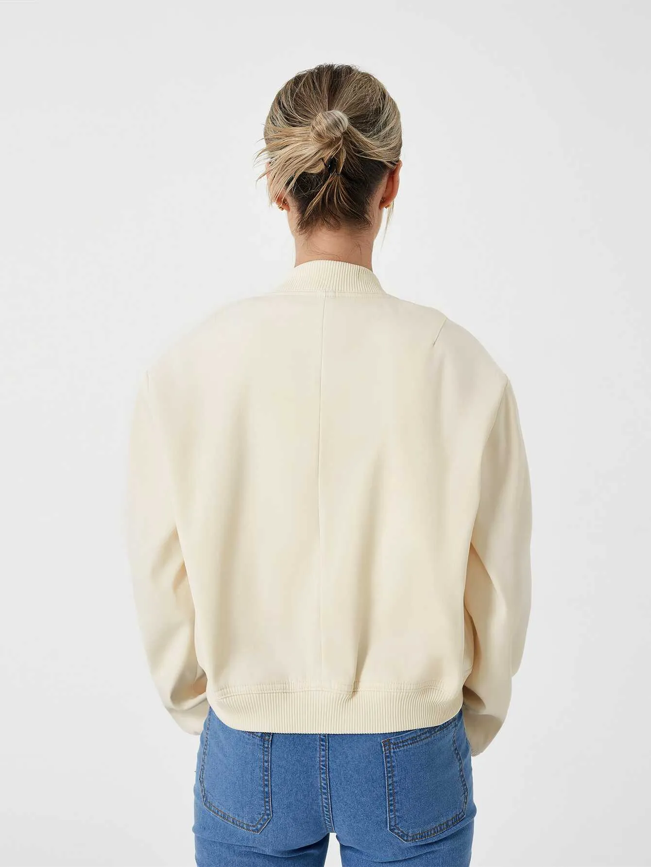 Cropped Bomber Jacket