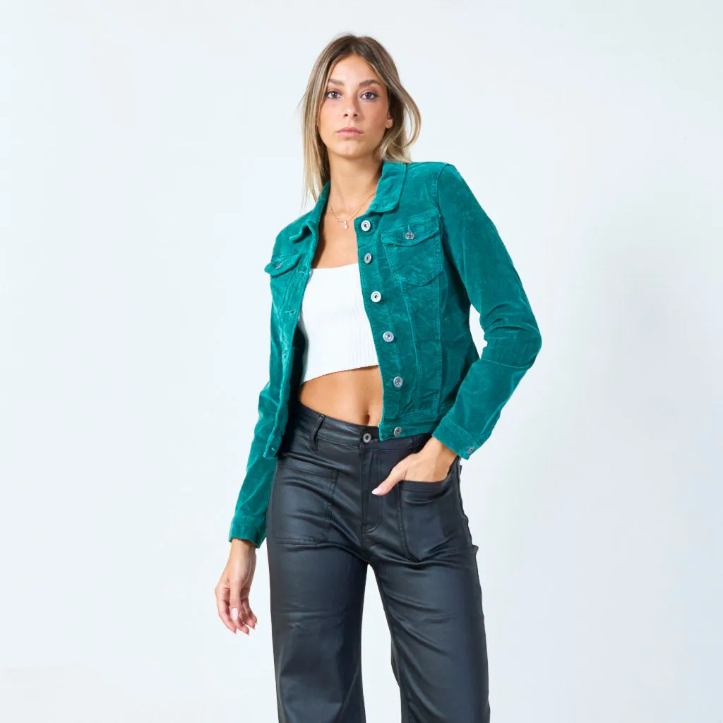 Cropped corduroy jacket wholesale