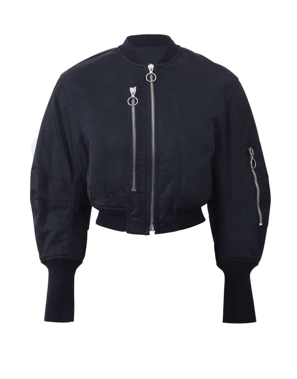 Cropped Flight Jacket